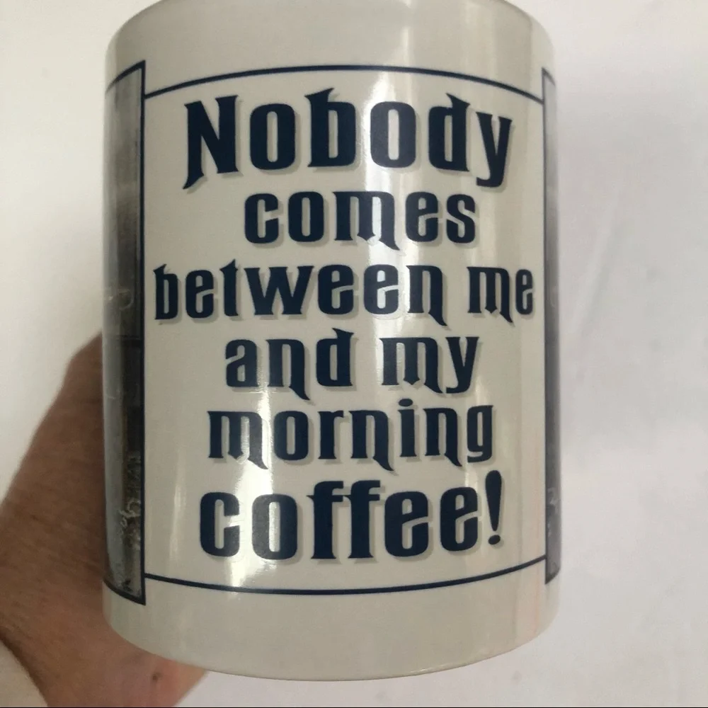 No One Comes Between Me & My Morning Coffee Western Lady Holding Gun‎ Funny Mug